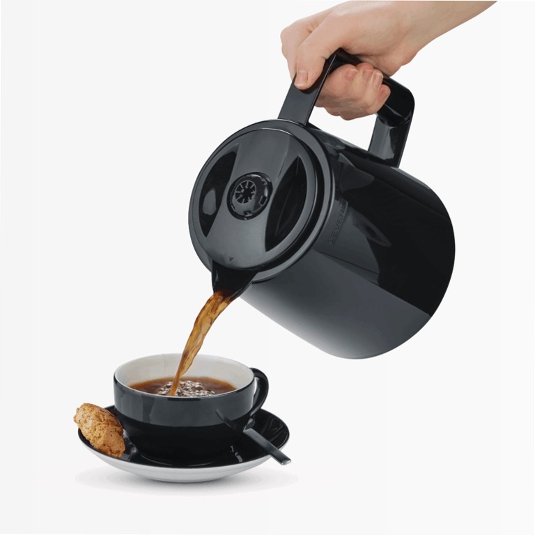 Caffettiera a filtro con 2 termos caraffe - Severin Nero