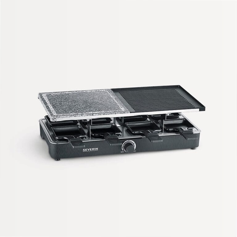 Griglia raclette con pietra naturale Nero