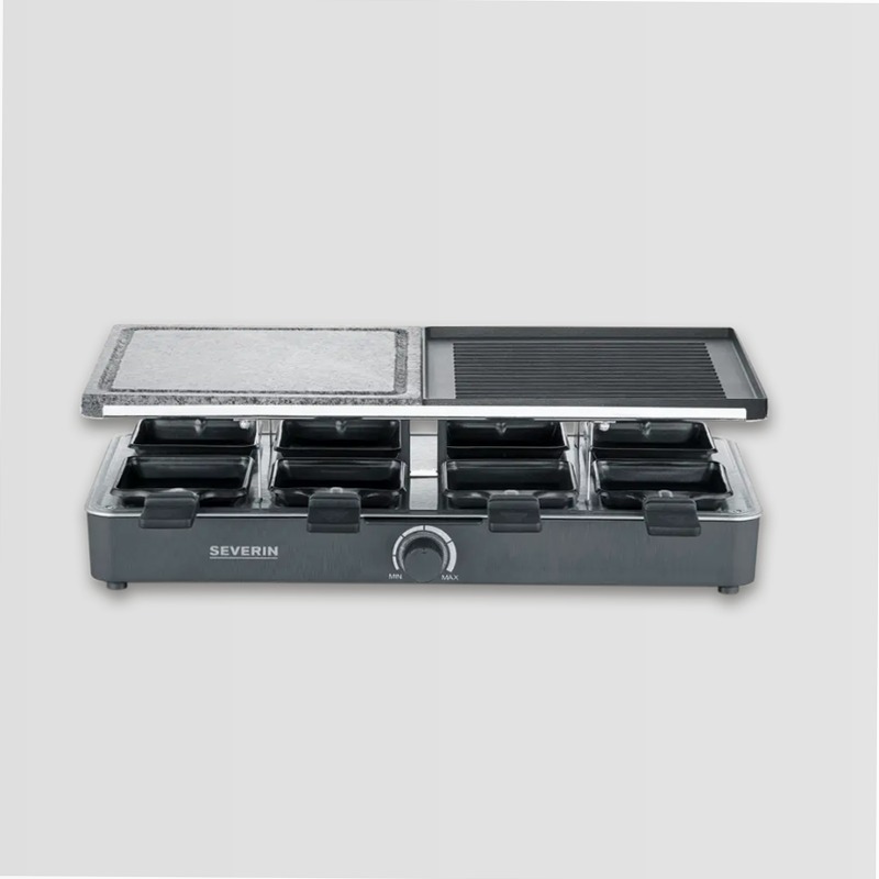 Griglia raclette con pietra naturale Nero