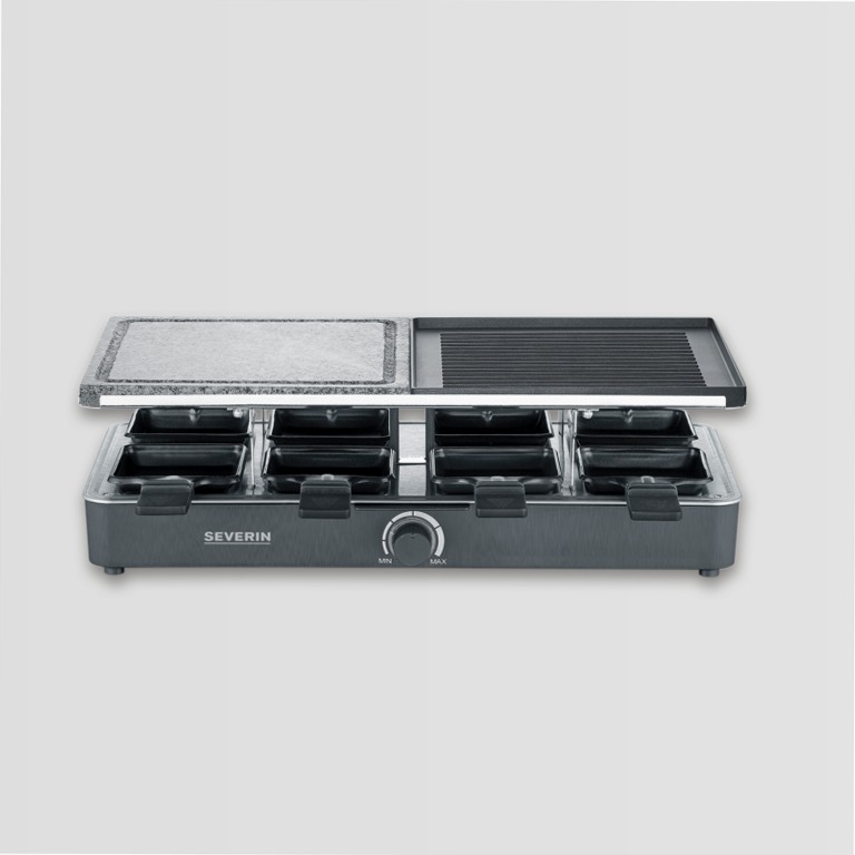 Griglia raclette con pietra naturale Nero