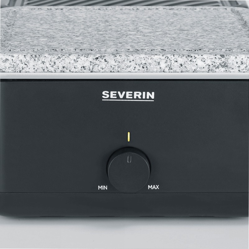 Black Line Lite Raclette-Grill mit Naturstein und Grillfläche - Severin Nero