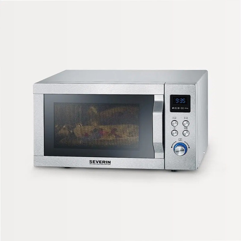 Microonde 3-in-1 Severin - Funzioni Grill e Aria Calda Acciaio 25