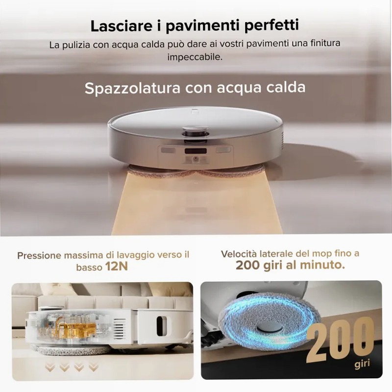 Roborock Qrevo CurvX: Aspirapolvere Sottile per Pulizie Profonde 22w