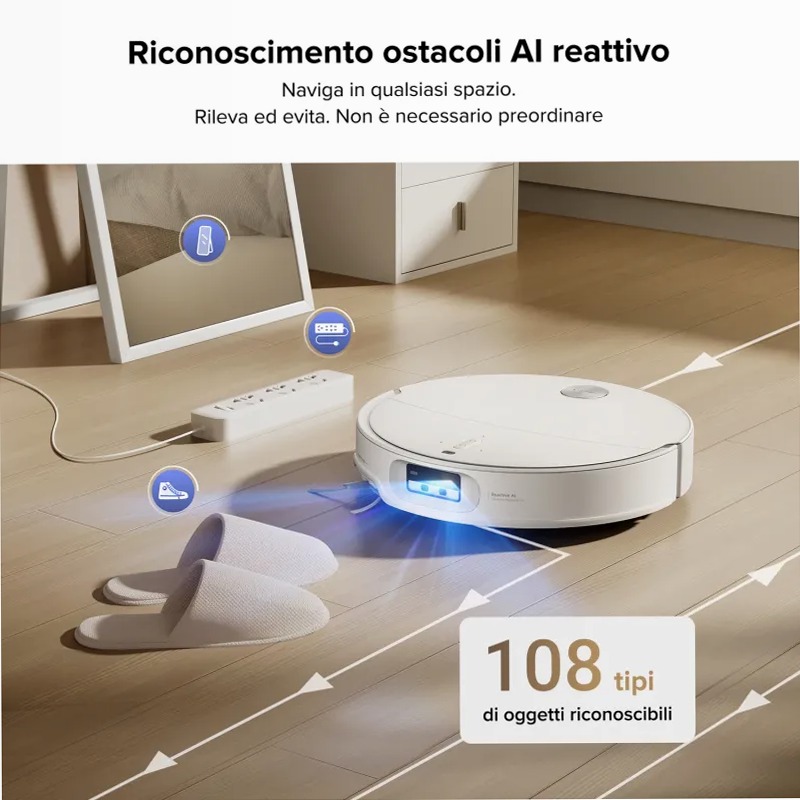 Roborock Qrevo CurvX: Aspirapolvere Sottile per Pulizie Profonde 22w