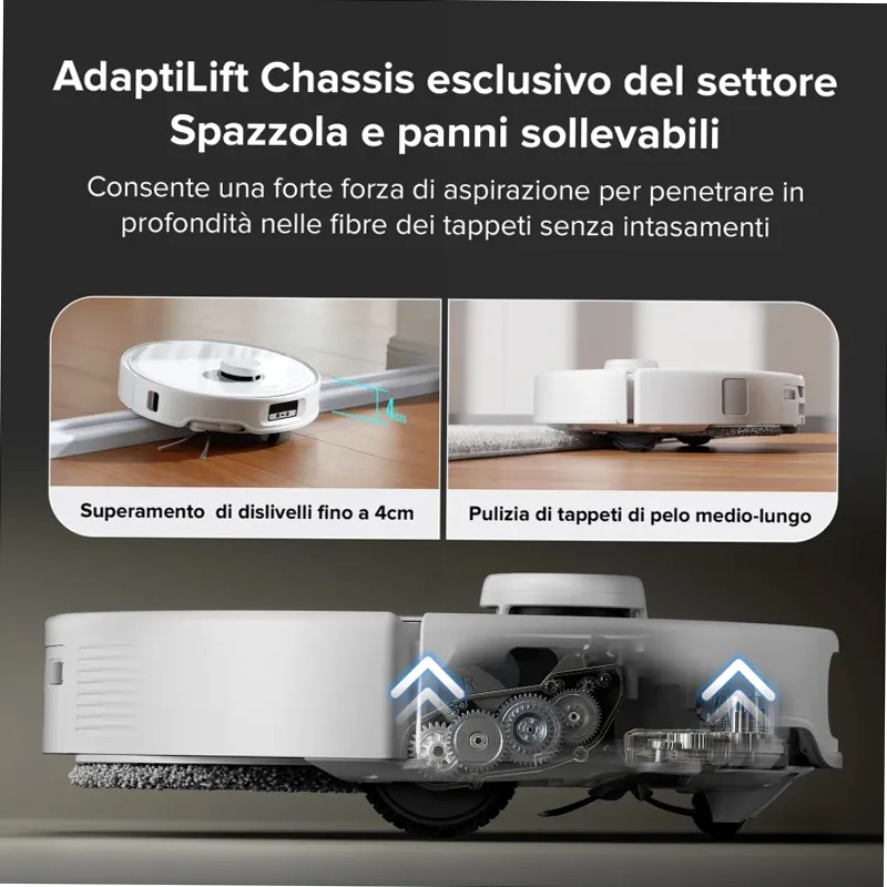 Roborock Qrevo Curv: Pulizia senza grovigli e eleganza 18.5w