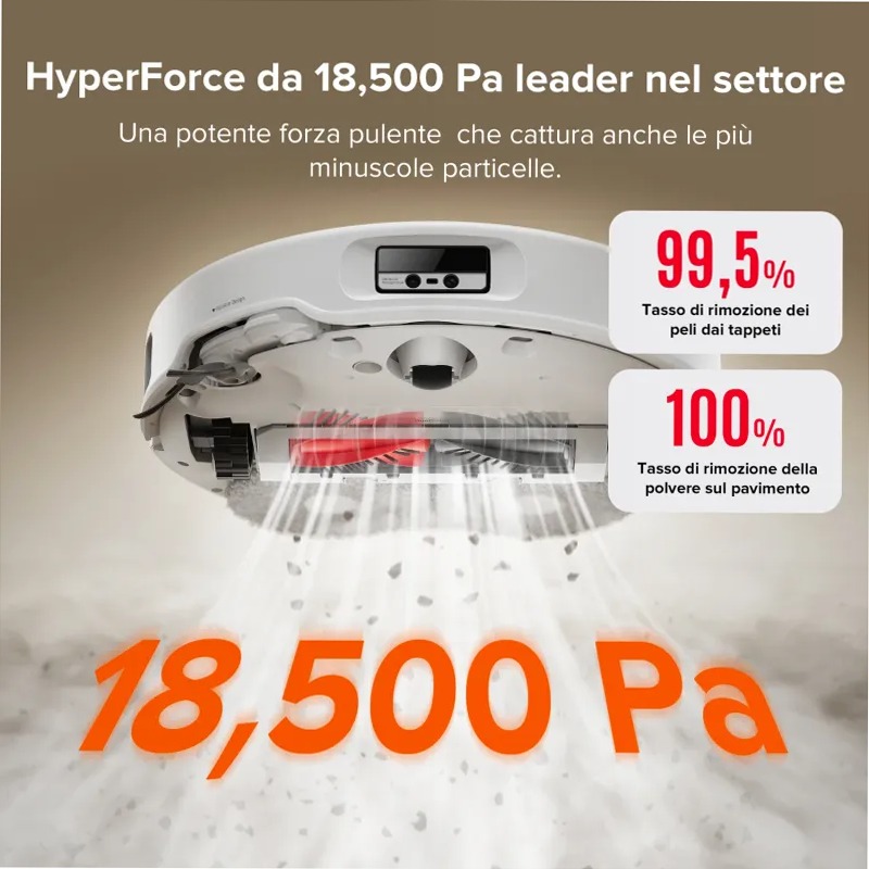 Roborock Qrevo Curv: Pulizia senza grovigli e eleganza 18.5w