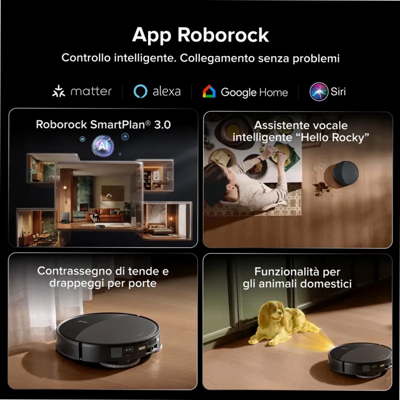 Roborock Saros 20: Aspirapolvere avanzato con AdaptiLift™ Chassis 3.0 36w