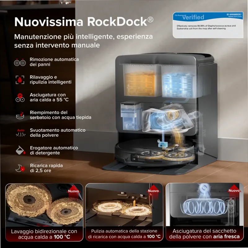 Roborock Saros 20: Aspirapolvere avanzato con AdaptiLift™ Chassis 3.0 36w
