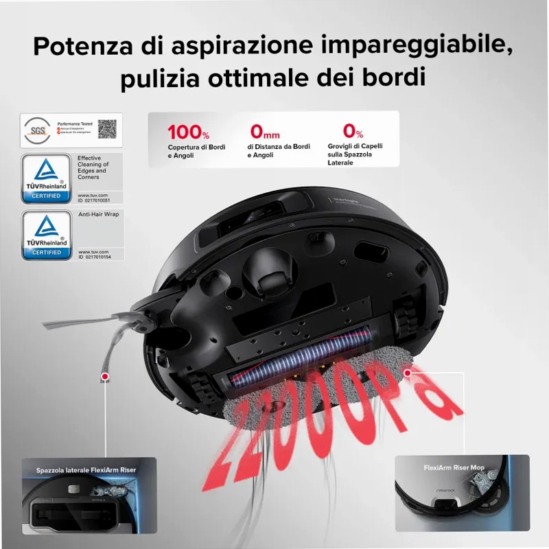 Roborock Saros Z70 - Aspirapolvere robotico con braccio meccanico OmniGrip™ 22w