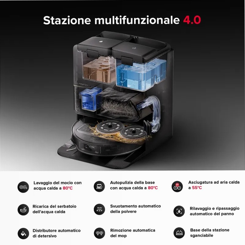 Roborock Saros Z70 - Aspirapolvere robotico con braccio meccanico OmniGrip™ 22w