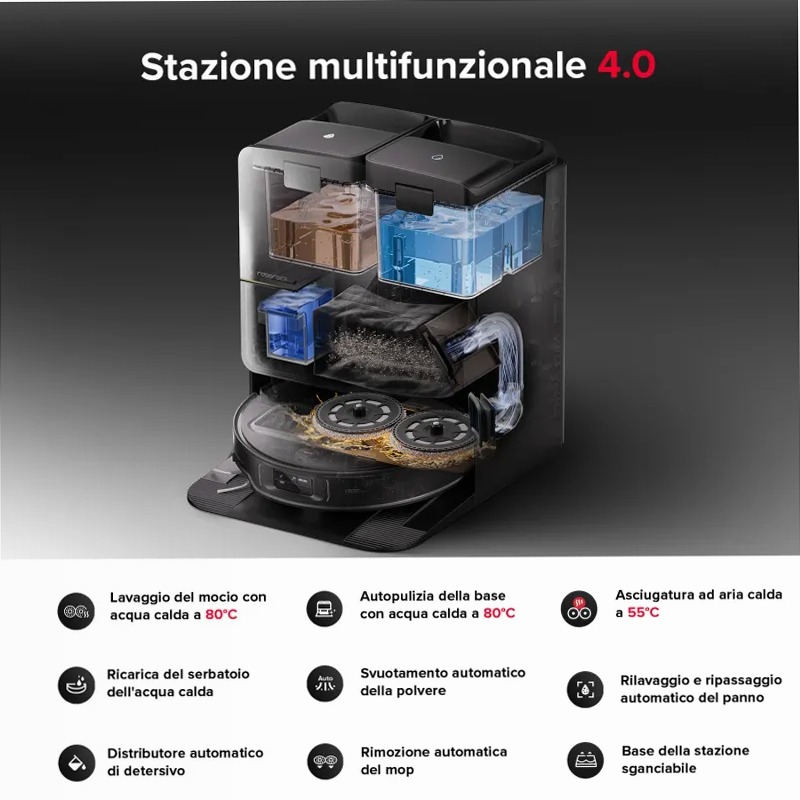 Roborock Saros Z70 - Aspirapolvere robotico con braccio meccanico OmniGrip™ 22w