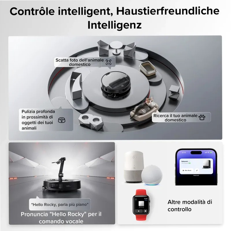 Roborock Saros Z70 - Aspirapolvere robotico con braccio meccanico OmniGrip™ 22w