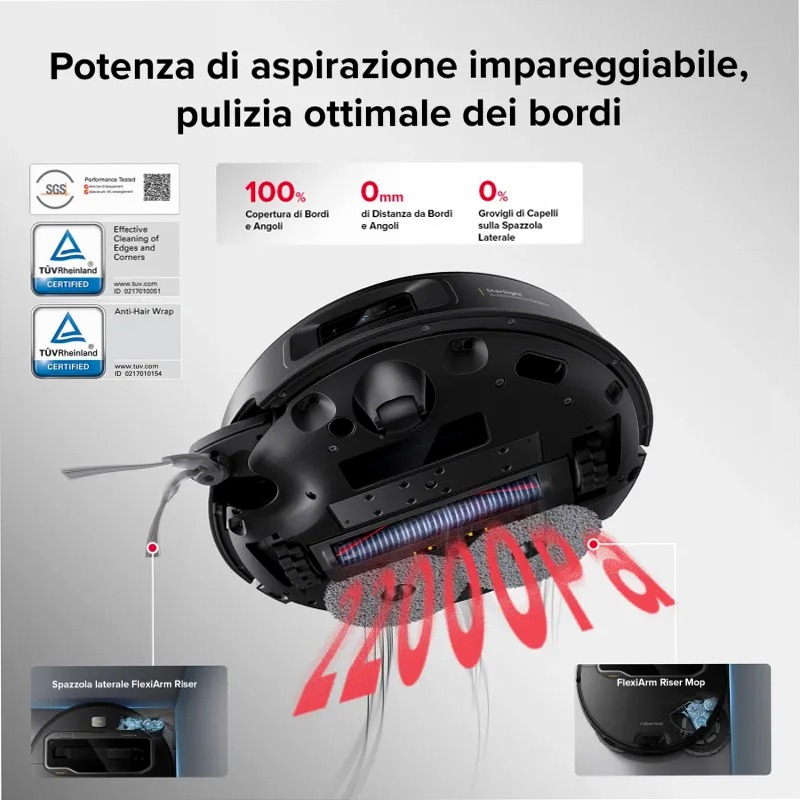 Roborock Saros Z70 - Aspirapolvere robotico con braccio meccanico OmniGrip™ 22w