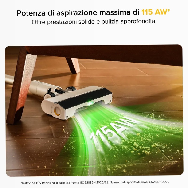 Roborock H60: Aspirapolvere intelligente senza fili Verde