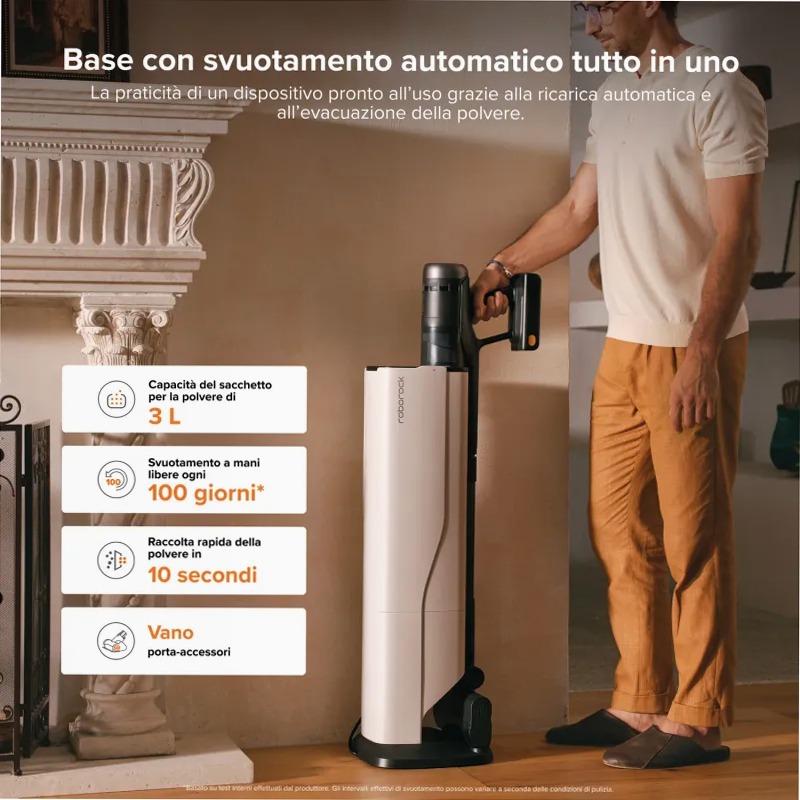 Roborock H60 Hub Ultra Aspirapolvere A Bianco 210w