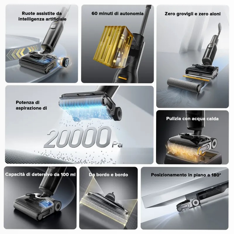 Roborock F25 XT - Aspirapolvere per umido e secco Beige