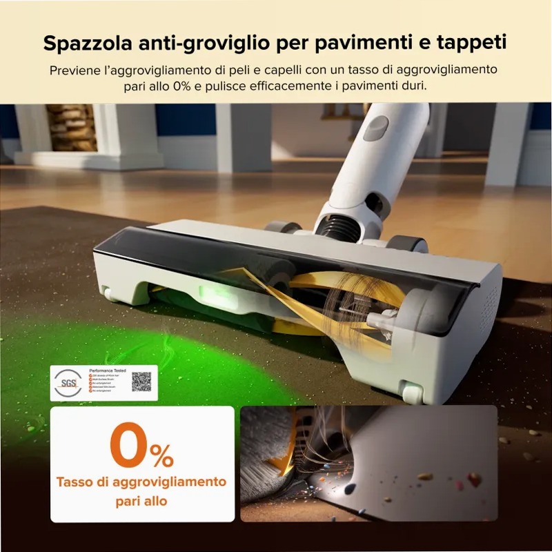Roborock H60 Hub: Pulizia senza sforzo e igienica 0.5lt A Beige
