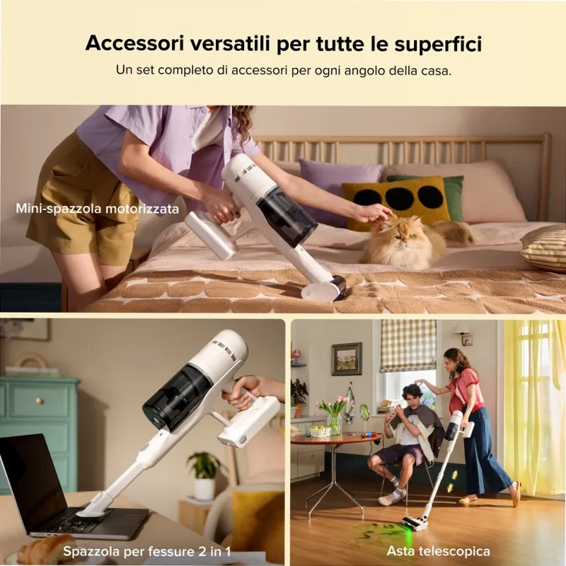 Roborock H60 Hub: Pulizia senza sforzo e igienica 0.5lt A Beige