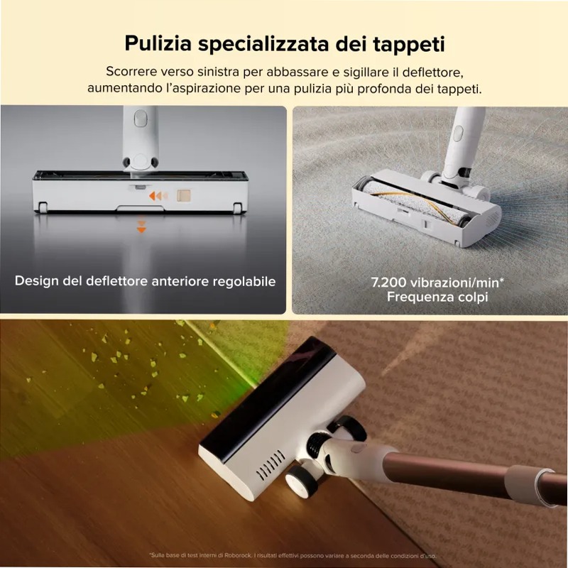 Roborock H60 Hub: Pulizia senza sforzo e igienica 0.5lt A Beige