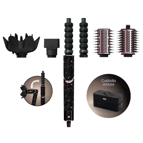 Styler e Asciugacapelli Shark FlexStyle Set 5-in-1 Limited Edition Nero Glitter