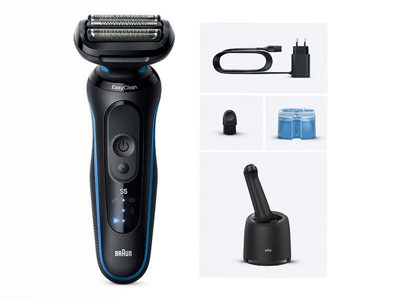 Braun rasoio elettrico Series 5 52-B7000cc con stazione SmartCare4in1