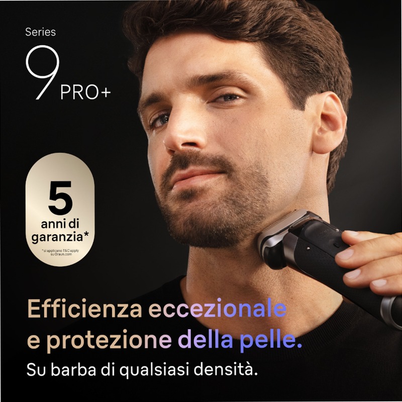 Braun Kit: Rasoio Elettrico Series 9 PRO+, stazione SmartCare 6in1 + mini balsamo barba King C. Gillette per ammorbidire i peli della barba con un tocco di burro di karité e cacao