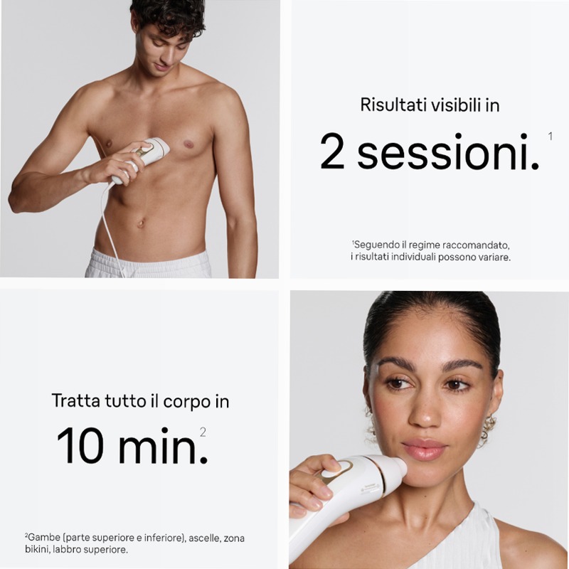 Braun Kit: Luce Pulsata e Accessori per Pelli Sensibili Sì