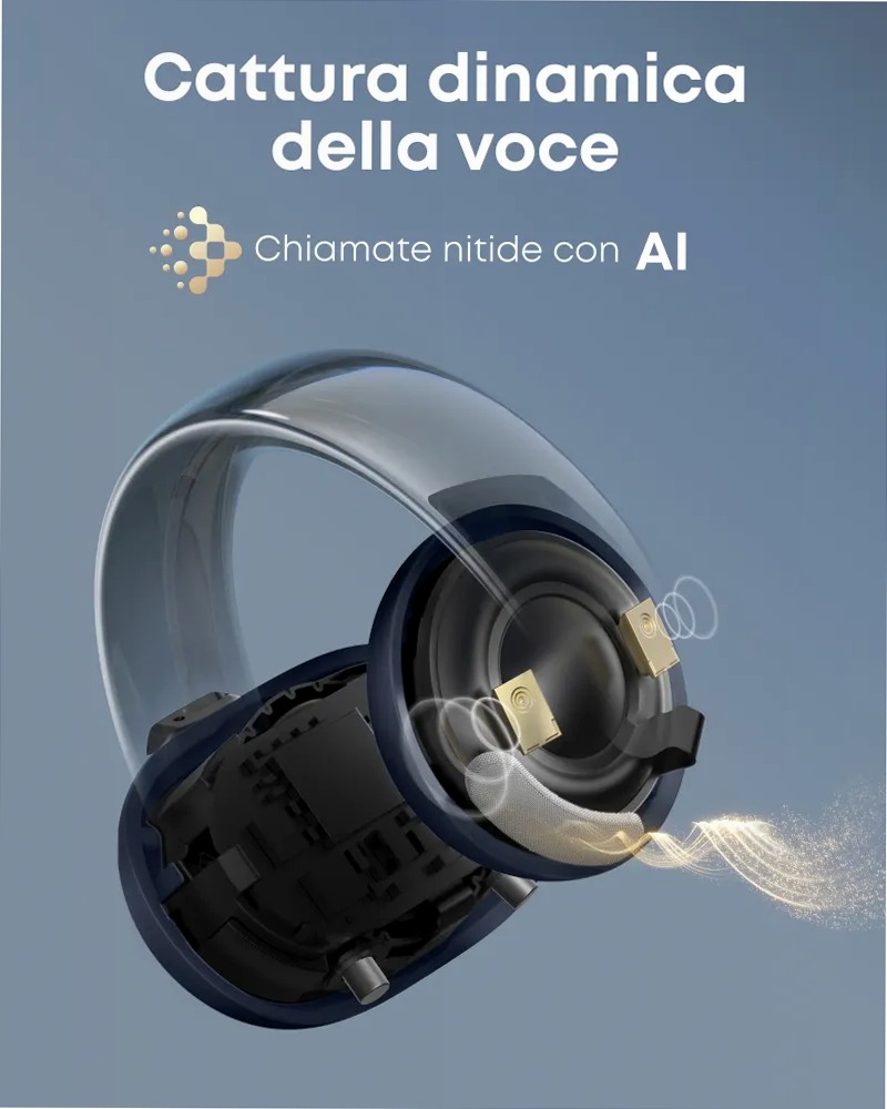 soundcore AeroClip |Auricolari open‑ear clip‑on con comfort adattivo