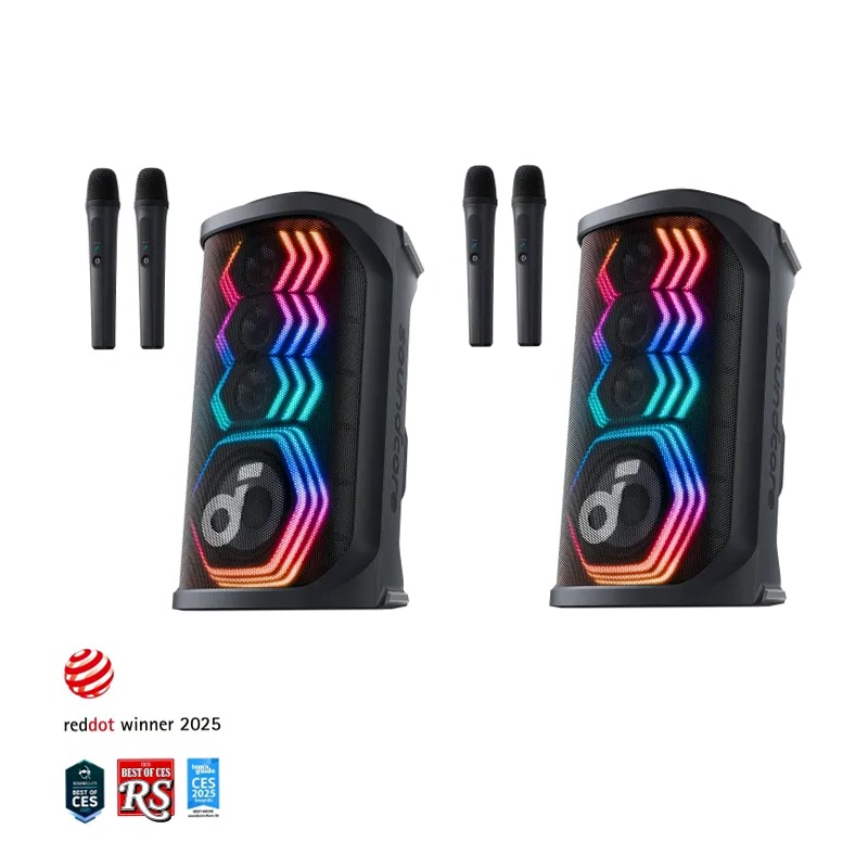 soundcoreRave 3S | Altoparlante per karaoke con intelligenza artificiale e suono da 200 W