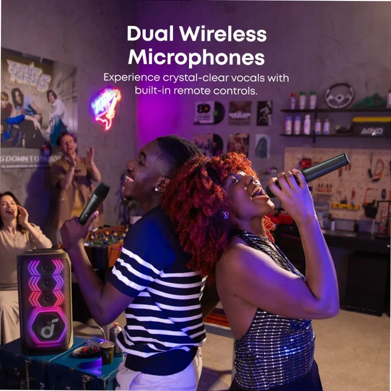 soundcoreRave 3S | Altoparlante per karaoke con intelligenza artificiale e suono da 200 W