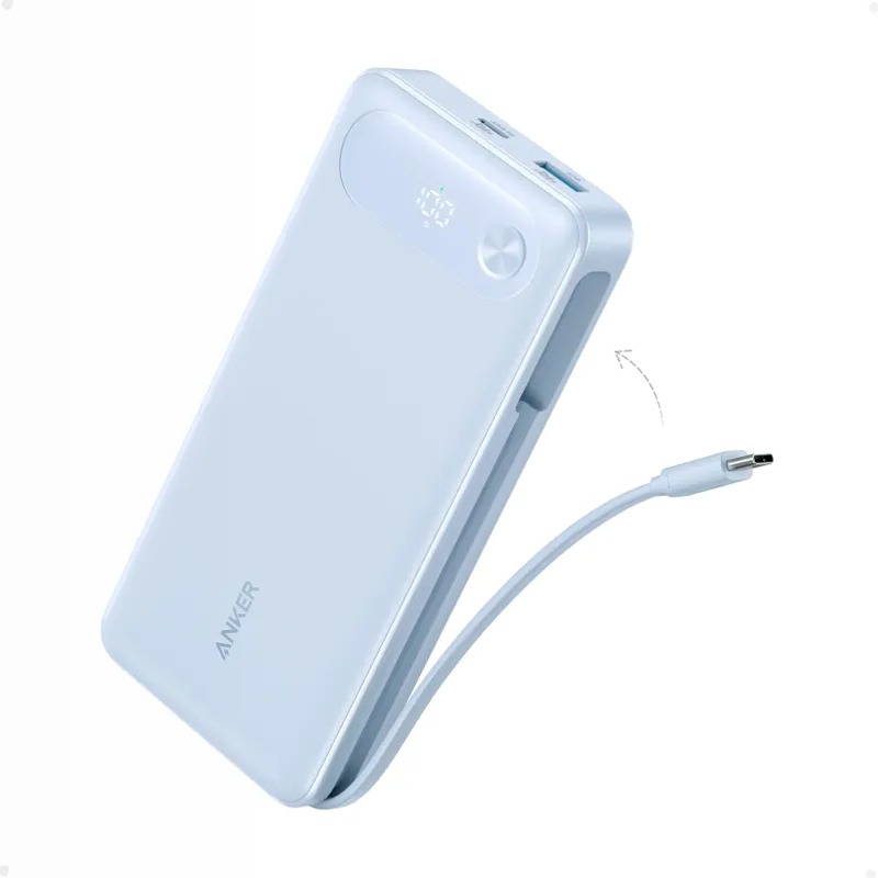 Anker Power Bank (20K, 87W, cavo USB-C integrato)