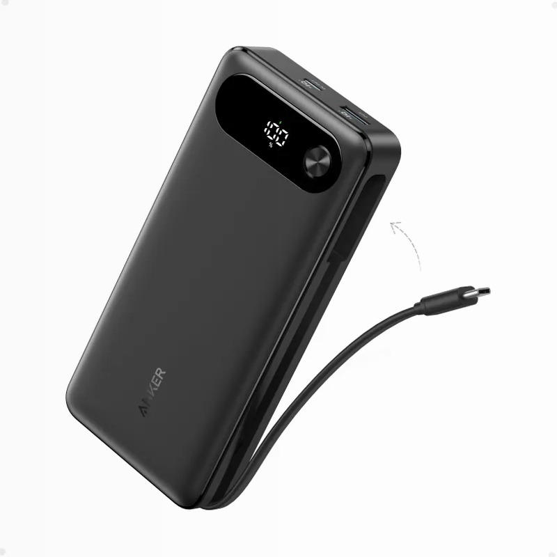 Anker Power Bank (20K, 87W, cavo USB-C integrato)