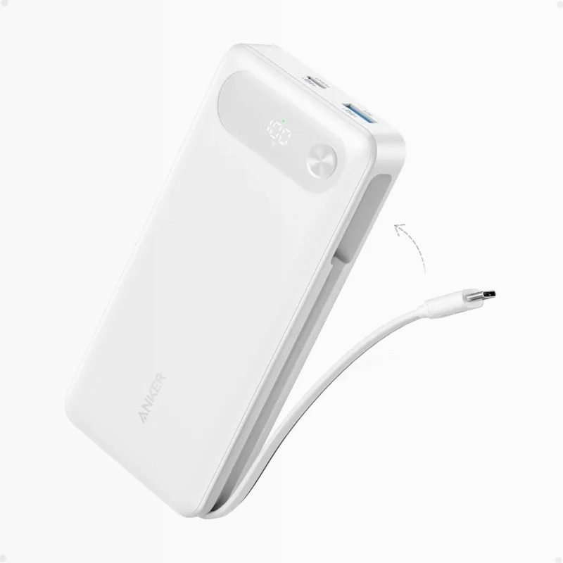 Anker Power Bank (20K, 87W, cavo USB-C integrato)