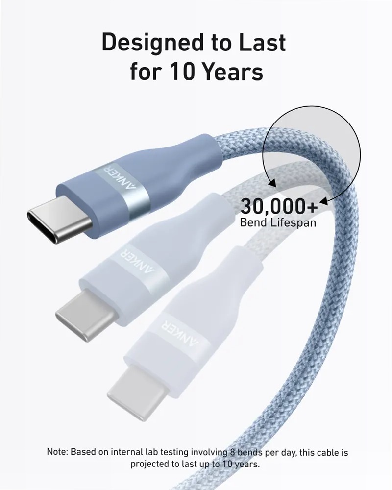 Cavo Anker da USB-C a USB-C (240 W, intrecciato riciclato)