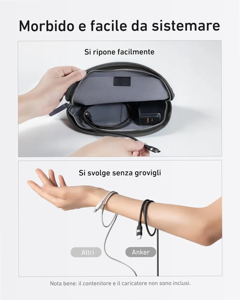 Cavo Anker da USB-C a USB-C (240 W, intrecciato riciclato)