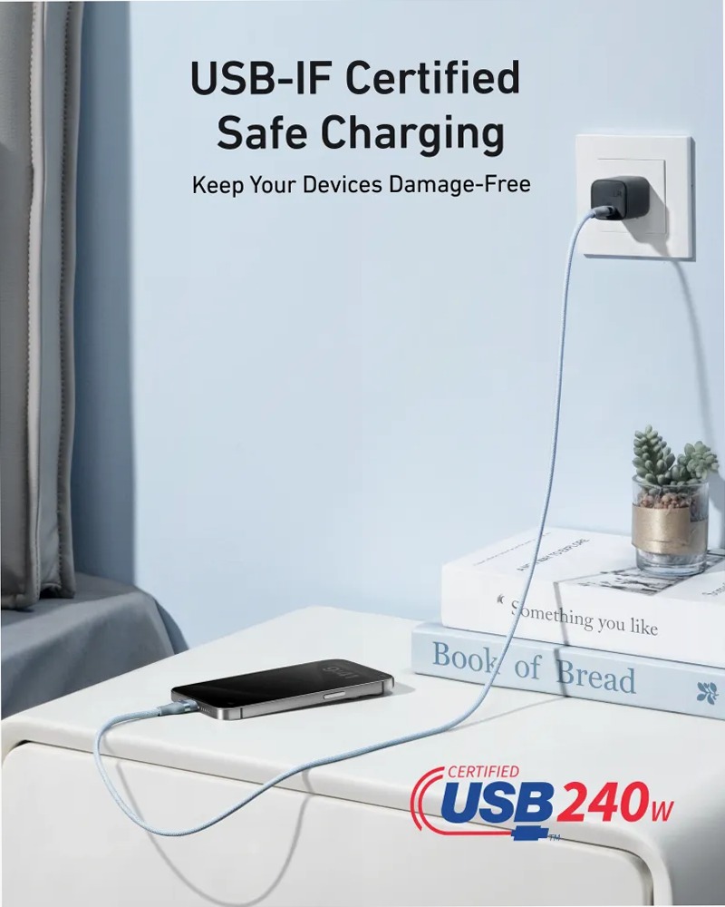Cavo Anker da USB-C a USB-C (240 W, intrecciato riciclato)