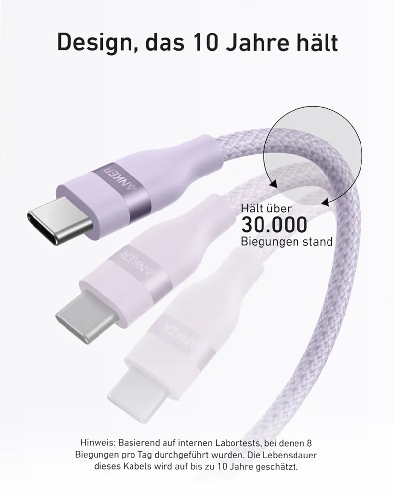 Cavo Anker da USB-C a USB-C (240 W, intrecciato riciclato)