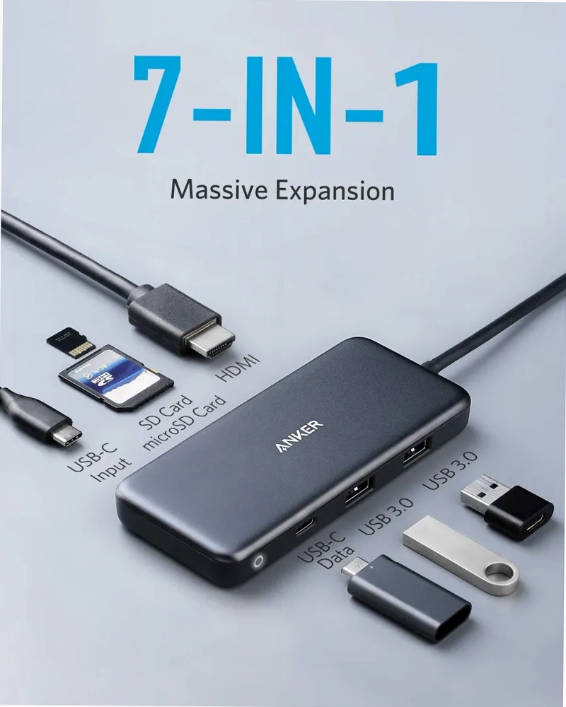 Hub USB-C Anker 341 (7 in 1)