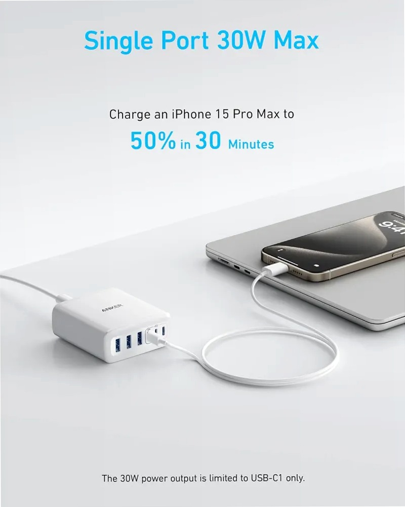 Anker Caricatore (112 W, 6 porte, GaN)