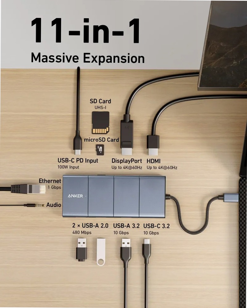 Hub USB-C Anker 565 (11 in 1)