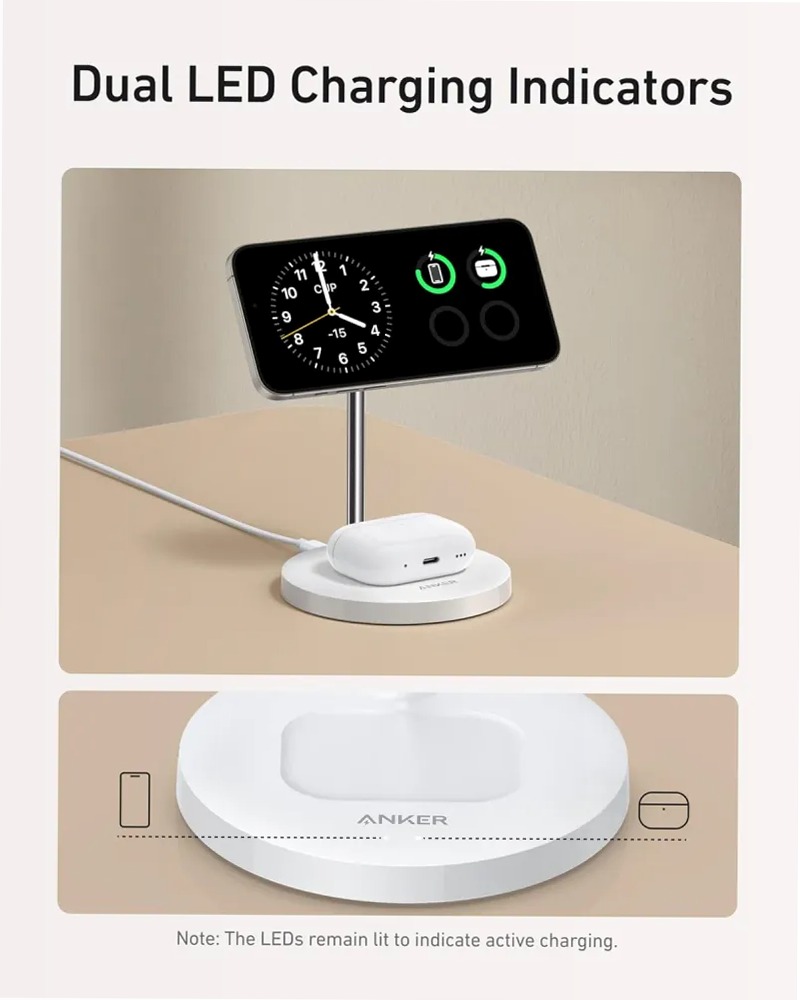 Caricabatterie wireless Anker MagGo (supporto 2 in 1)