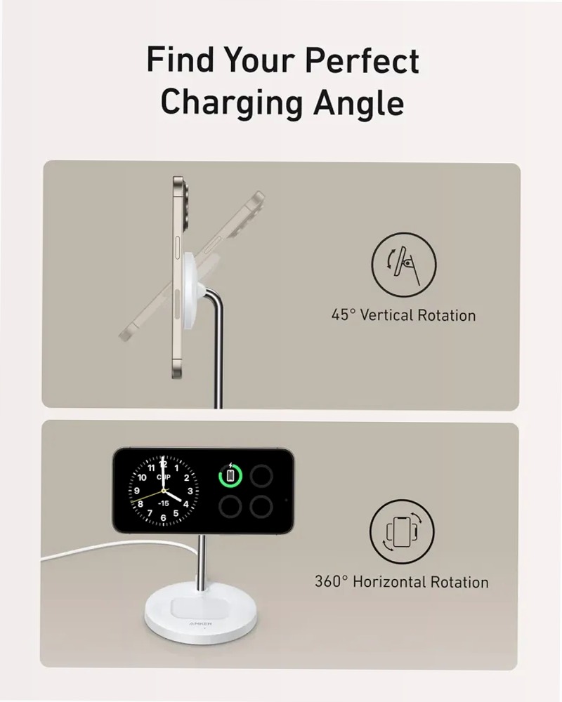 Caricabatterie wireless Anker MagGo (supporto 2 in 1)