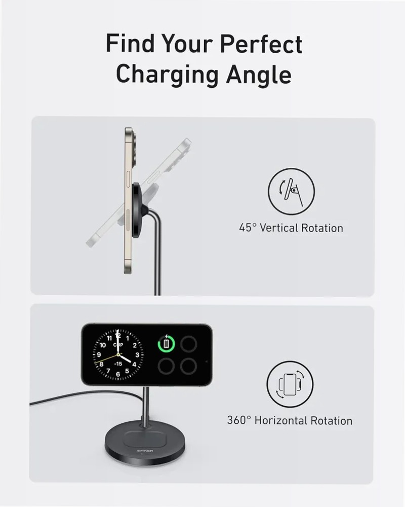 Caricabatterie wireless Anker MagGo (supporto 2 in 1)