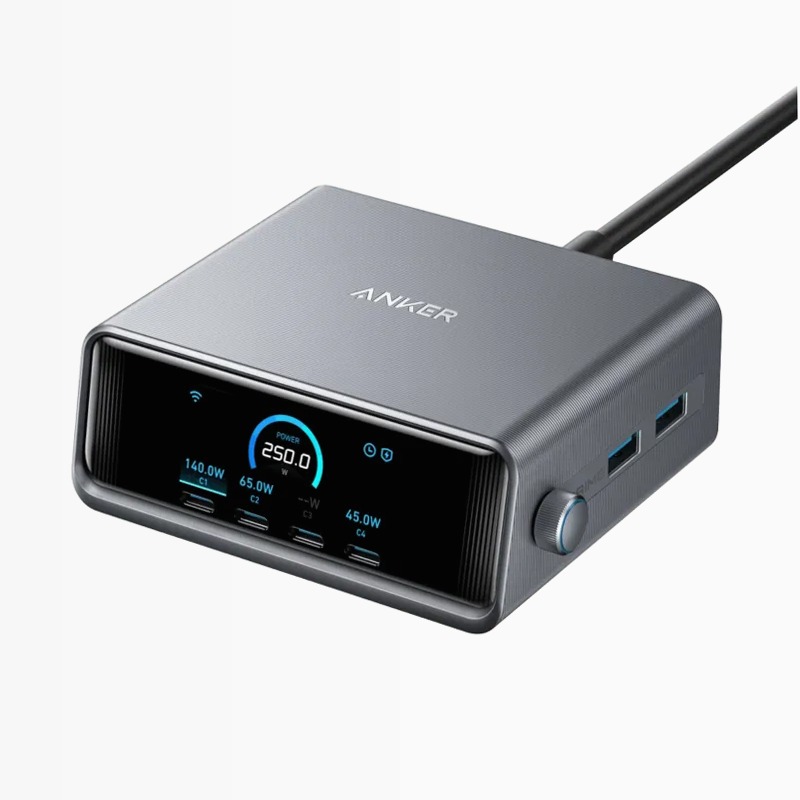 Caricabatterie Anker Prime (250 W, 6 porte, GaNPrime)