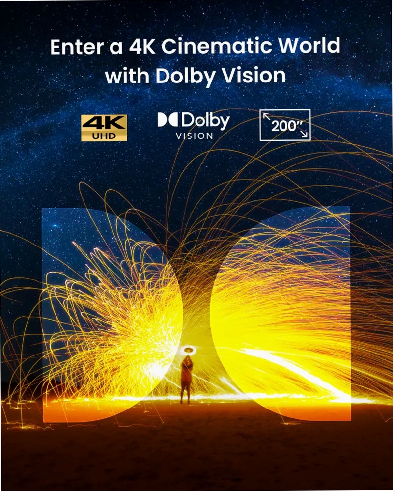 Nebula Cosmos 4K SE | Proiettore Dolby Vision con Google TV