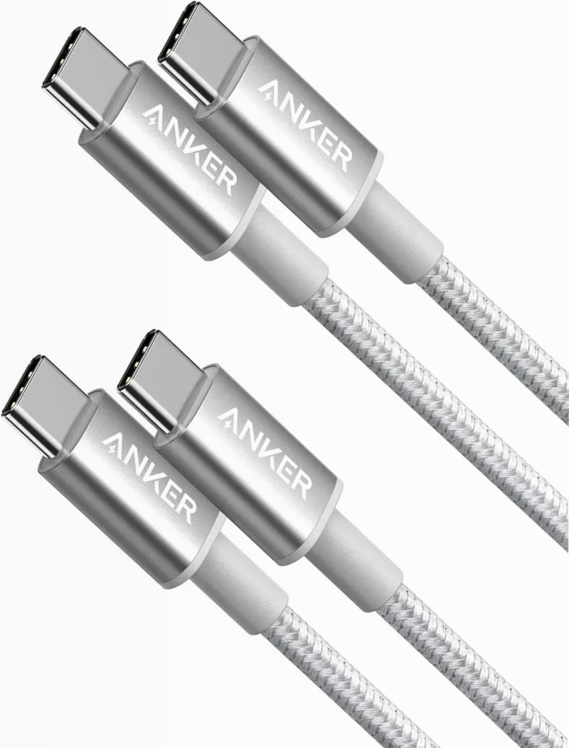 Confezione da 2 cavi Anker da USB-C a USB-C in nylon (1,8 m)