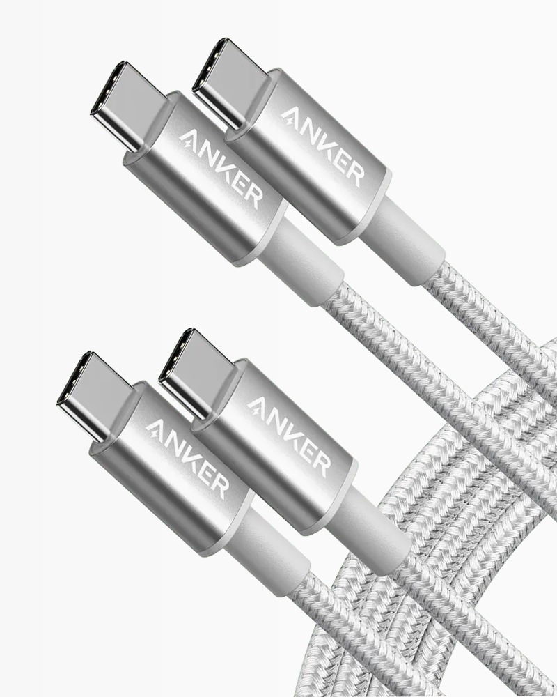 Confezione da 2 cavi Anker da USB-C a USB-C in nylon (1,8 m)