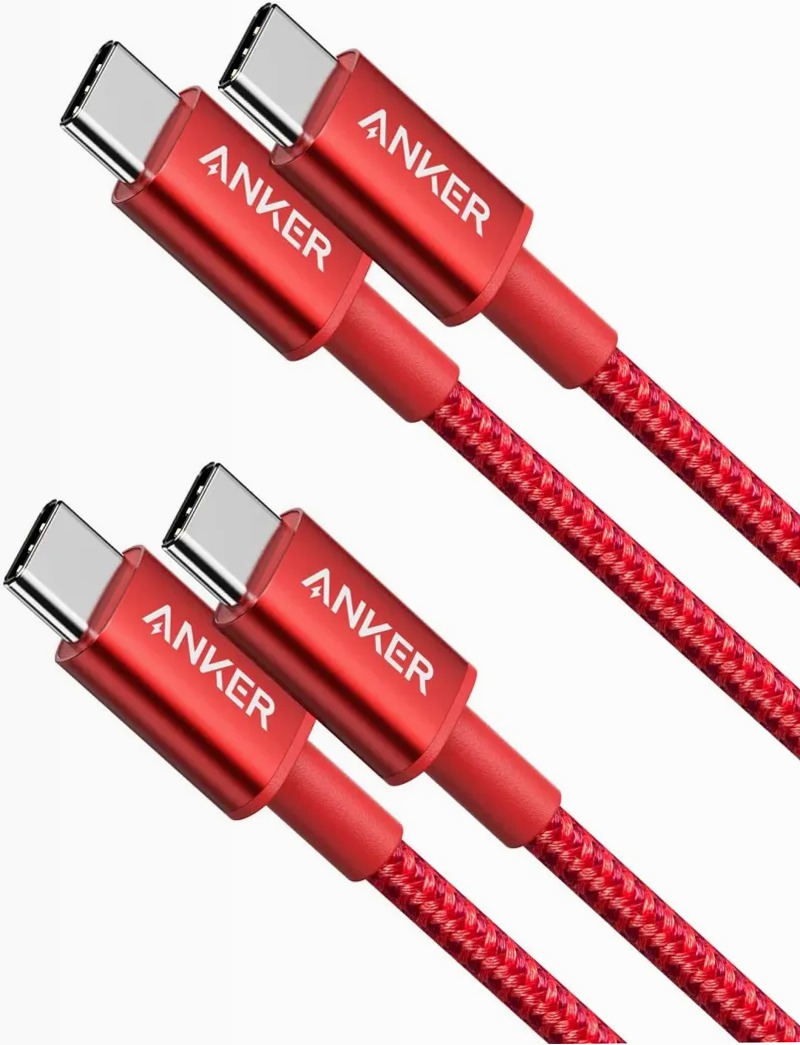 Confezione da 2 cavi Anker da USB-C a USB-C in nylon (1,8 m)
