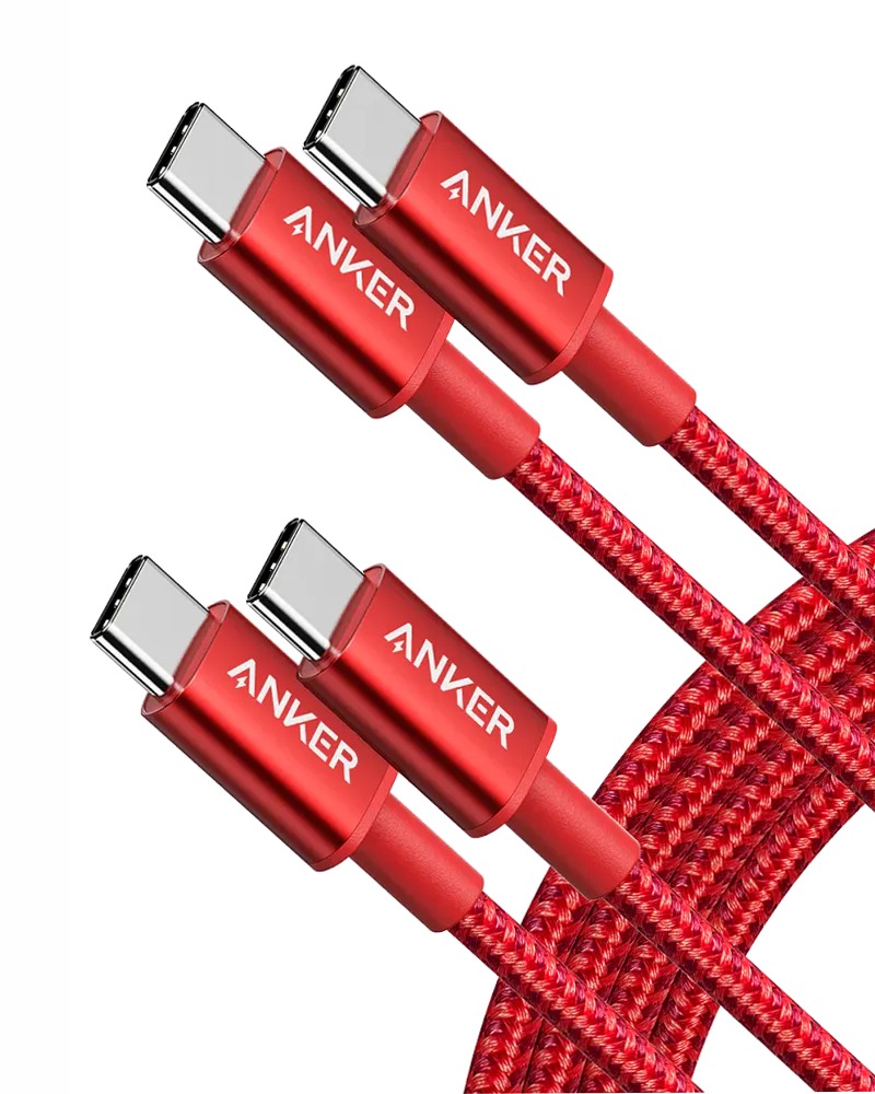 Confezione da 2 cavi Anker da USB-C a USB-C in nylon (1,8 m)