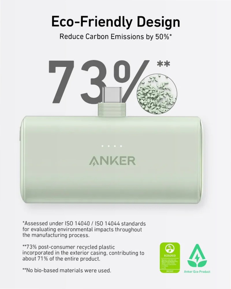 Anker Nano Power Bank (22,5 W, connettore USB-C integrato)